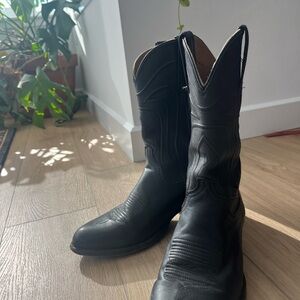 Tecovas Black Leather Male Cowboy Boots